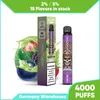 Happ Puff 4K VAPER ORECKARGEABLE ECIGIARETTE 15 Smaker engångsvapen återfylld 8 ml God smak Vape Juice Electric Cigarett