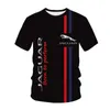 2024 جديد الإبداع Jaguar O-Neck T-Shirt F1 Men's 3D Printing Extreme Sport مريح الأزياء القصيرة