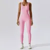 Damesbroeken Naadloze eendelige dansbodysuit Dames Skinny Bell-Tight Sport Yoga Elastische lange jumpsuit