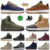 Mode High OG Lunar Forces 1 Duckboot Chaussures Triple Noir Tan Rose Marron Lin Bourgogne Sommet Blanc Low Wolf Gris Olive Off Plateforme Baskets Designer Duck Boots