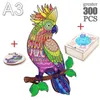 3D Puzzles Mysterious Wooden Puzzles Cat Parrot Unique Animals Shape Wooden Jigsaw Puzzle Toys For Kids Adults DIY Educational Games Gifts