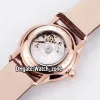 New Pierre Jaquet Droz Grande Seconde Circled J014013340 A2824 Automatic Mens Watch Red White Dial Rose Gold Case Leather Strap Wa285I