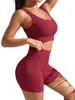 Ankomst mode sömlöst träning kroppstät snabb torr fuktabsorption hög midja hip yoga fitness uppsättning för kvinnor240115