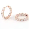 Wholesale Price Party Carnival Jewelry 10K 14K Rose Gold GRA Certified 4Mm DEF Color Moissanite Hoop Hies Earrings For Gi