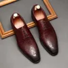 Italian Men's Genuie Leather Dress Brand Handmade 2023 Autumn New Style Designer Elegant Black Wedding Shoes Man