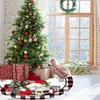 Decoraciones navideñas 120 cm Falda de árbol de dibujos animados con copo de nieve Ciervo Patrón de muñeco de nieve para decoración de fiesta de feliz fiesta interior al aire libre