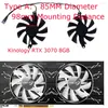 Computer Coolings 2st/Set Done Card Fan FL8015 12VB för Kinology GTX1660 Super 6G Gaming RX580 8GB 2048SP RTX 3070