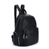 School Bags Top Genuine Leather Backpacks Alligator Pattern Women's Shoulder Cowhide Embossing Ladies Backpack 2024