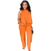 Etnisk kläder afrikansk kostym 2024 sommar eleganta kvinnor ärmlös o-hals polyester blå orange svarta två stycken uppsättningar topp och lång byxa