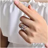 Band Rings Crystal Butterfly Diamond Ring Open Jewelry Wedding Women Rings Fashion 326 J2 Drop Leverans smycken Ring DHFVR