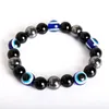 Charme Armbänder 10 stücke 8mm 10mm Blau Tigerauge Schwarz Hämatit Armband Farbige Glasur Böse Perlen Strang für Frauen Männer Schmuck