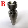 Universal Domeless 6 in 1 Titanium Nails 10mm 14mm 18mm Joint Male and Female Dual Function GR2 Hookah Glass Bongs Water Pipe Dab Rigs Tools