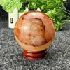 Cat Carriers Natural Red Gum Flower Ball Quartz Crystal Mineral Specimen Home Office Decoration Energy Meditation Spiritual Healing Aura