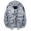 Hoodies masculinos jaqueta inverno grosso quente velo zíper hoodies casaco casual treino sportwear moletom masculino m ~ 5xl 240115