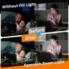 Kit di illuminazione per videoconferenza con luci selfie 3200k-6500K Luci ad anello a LED Clip sul monitor del laptop per chiamate zoom Trasmissione automatica Streaming liveL240116