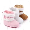 First Walkers Wholesale Winter Cotton Shoes High-top Baby Girl Shoelaces Bow 0-1 Years Old 2152