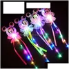 Led Gloves Butterfly Glowstick Light Stick Concert Glow Sticks Colorf Plastic Flash Lights Cheer Electronic Magic Wand Christmas Dr Dhbux