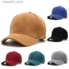 Kogelcaps lente herfst herfst corduroy honkbal pet voor dames mannen unisex vintage solide snapback hiphop hoeden winter verstelbare outdoor sport hoed Q240116