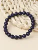 Bangle YUOKIAA Natural Lapis Lazuli Beaded Bracelet Spiritual Meditation Yoga Therapy Jewelry Vintage Classic Couple Gift