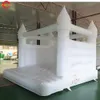 Castillo inflable portátil para boda, casa de rebote blanca para alquiler de fiesta de cumpleaños, envío gratis, 13,2 pies