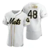 New York''Mets''men Women Youth Darryl Strawberry Jacob Degrom Noah Syndergaard Jeff McNeil Custom White Authentic Golden Edition Jersey