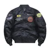 Jaqueta bomber masculina de qualidade de inverno, uniforme militar americano de nylon, casaco retrô masculino, jaquetas de vôo, 240115