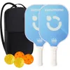 Pickleball kürekler set-usapa onaylı grafit pickleball 2 raket 4 pickleballs tops plaj tenis pickleball raket 240116