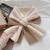 Schals Koreanischer Stil Gestrickter Schal Für Frauen Mädchen Herbst Winter Weiche Kreuz Patchwork Farben Dame Warme Halsschutz 2024