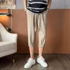 Men's Shorts Solid Color Breathable Men Summer Casual Straight Leg Sweat Male Track Seven Point Mens Oversize B15