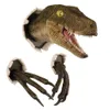 Escultura de dinosaurio montada en la pared, cabeza de dinosaurio colgante en 3D, cabeza de dinosaurio de resina con garras, decoración del hogar 240116