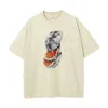 Camisetas para hombre Sliced Planet Fruit Brand Camisetas Hombres Mujeres Ropa de moda Verano Camiseta de algodón lavada Hip Hop Camiseta holgada de gran tamaño