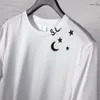 Designer de luxo Laurents clássico moda estrela decote impresso em torno do pescoço manga curta homens e mulheres casal solto camiseta grande marca de moda