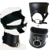 Faux läderhuvud sele remmar mask vuxna produkter oral fixering öppen mun gag bdsm bondage rollplay sex leksaker för kvinnor män 240115