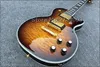 TonePro Bridge Custom LP Electric Guitar Sunburst Quilted Maple Top & Back Ebony Fingerboard Fret Nibs Gold Hardware Guitarra