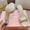 Sandales à talons Célèbre Designer Femmes Bowknot Strass Robe Chaussure Bouts Ronds Slingbacks Qualité Cuir Pantoufles À Talons Hauts Soirée De Mariage Avec Boîte 10A