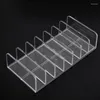 Storage Boxes 2PCS Palette Organizer Acrylic Makeup Pallet Organizers 7 Sectons Pllet For Eyeshadow Palettes Blush Retail