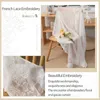 Weißer Spitzenvorhang, transparent, Prinzessinnen-Tüll, Vorhänge, fester Tüll, Voile, Organza-Vorhänge, Trennwand für Wohnzimmer, Badezimmer, Dekor 240116