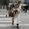Europeu de luxo longo falso pele de vison cardigans malhas 2024 moda feminina roupas suéteres gota 240115