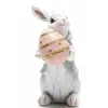 Lovely Easter Rabbit Table Ornaments Egg Bunny Holding Carrots Party Kid Gift Happy Decoration For Home 240116