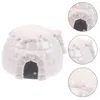 Garden Decorations Igloo Ornaments Ice House Figurines Model Statue Models Picture For Kids Cake Figures Decor