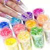 Brillo de uñas Colorido Aurora Vidrio irregular Copos de papel Lentejuelas brillantes DIY Gel Polaco Manicura Decoraciones artísticas