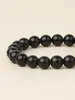 Bracelet YUOKIAA Naturel Noir Agate Perlé Énergie Bracelet Vintage Élégant Méditation Yoga Traitement Spirituel Bijoux Couple