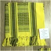 Scarves 110X110Cm Arafat Arab Scarf Shawl Keffiyeh Kafiya Lightweight Military Shemagh Palestine Man Stripe With Tassels Soft Warm 182 Dhjxs