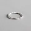 Anneaux de cluster 925 Sterling Silver pour femmes Bijoux Mode 1.2mm Twist Ring Anillos de Plata Anel Feminino Bijoux