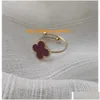Designer Jewelry Clover Ring Classic Diamond Butterfly Wedding Rings Of Woman Man Love Gold Siery Chrome Heart Drop Delivery Dh67U