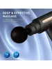 Botão estilo mini fáscia pistola de massagem muscular massageador arma de impacto instrumento de massagem de corpo inteiro vem com 4 cabeças acessórias 240116