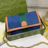 High-end Chain Bag Golden Push-in Lock Clutch Classic Printing Long Wallet for Women