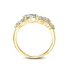 Szjinao Certified Total är 1,5ct Full Ring Woman med många stenar Silver Infinity Trend smycken för engagemang i 240115
