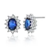 Collana di orecchini set confezione da 3 pezzi di lusso colore blu girasole sposa Dubai per donne regalo di anniversario di signora all'ingrosso