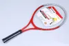 Lot de 2 raquettes de tennis pour adolescents pour l'entraînement, en Fiber de carbone, matériau en acier, corde de tennis avec balle gratuite 240116